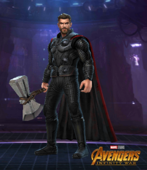 Marvel Future Fight : Thor Infinity War(iw) uniform VS Ragnarok uniform